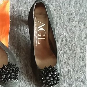 GORGEOUS BEADED&EMBELLISHED LEATHER AGL SHOES🌷